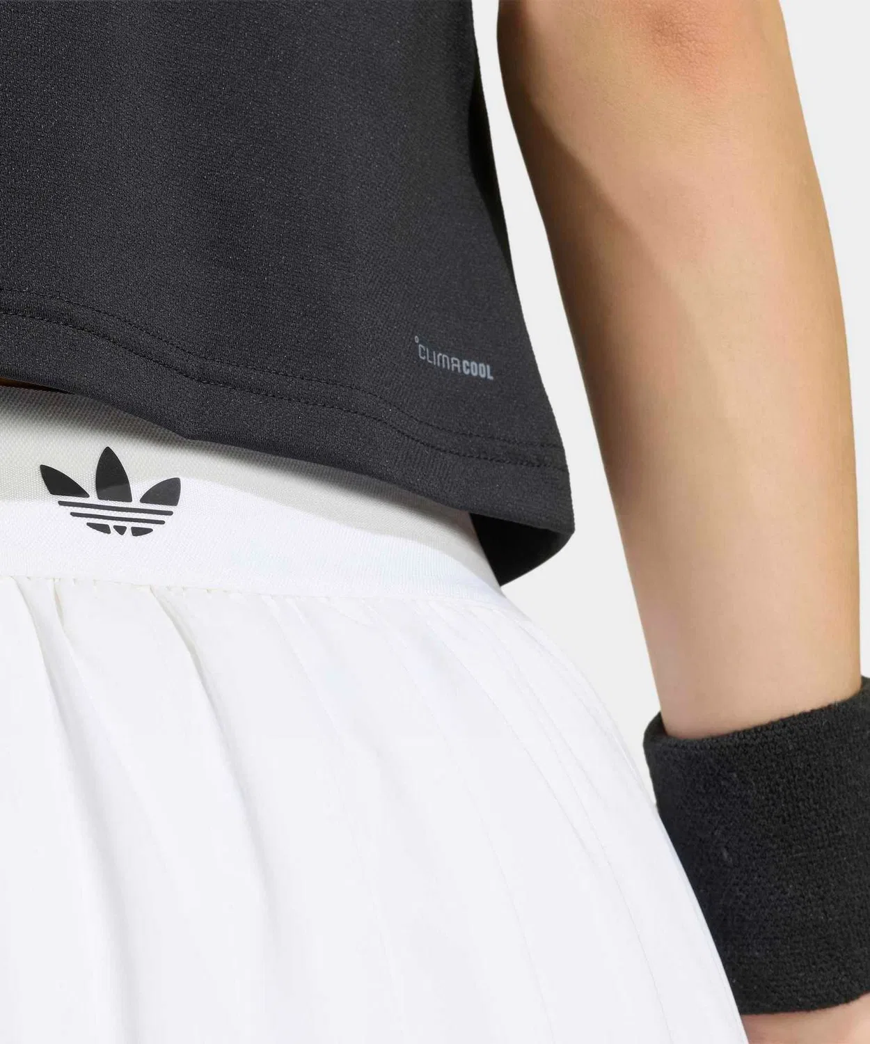 Женская теннисная юбка Climacool с принтом Trefoil Adidas, Белый — фото 3