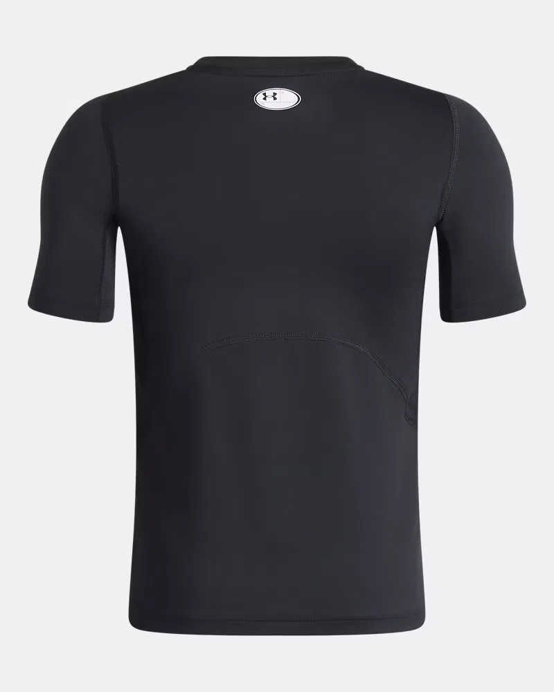 Детская футболка с коротким рукавом влагоотводящая HeatGear One Of One UnderArmour, Black/White — фото 2