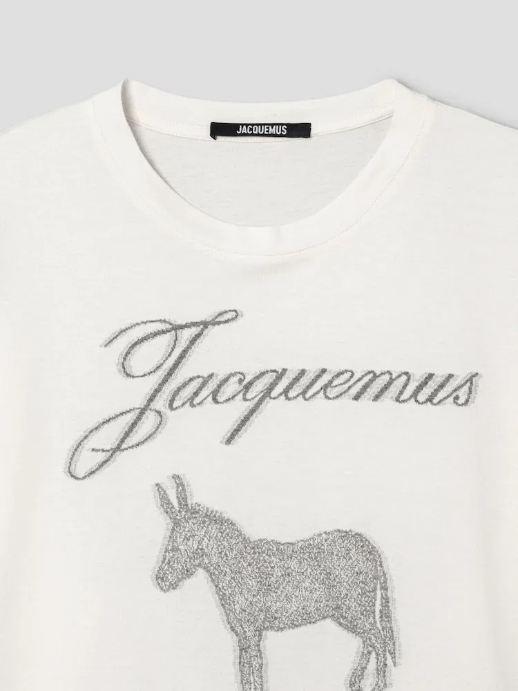 Футболка с жаккардовым принтом, Donkey Jacquard JACQUEMUS, Ivory — фото 3