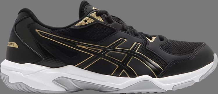 Кроссовки gel rocket 10 'black pure gold' Asics, черный - фото