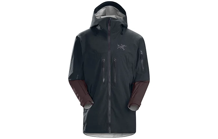 Ветровка Arc'teryx ALPHA мужская ветронепроницаемая и дышащая, Relaxed Orange/Blizzard Wizzard — фото 3