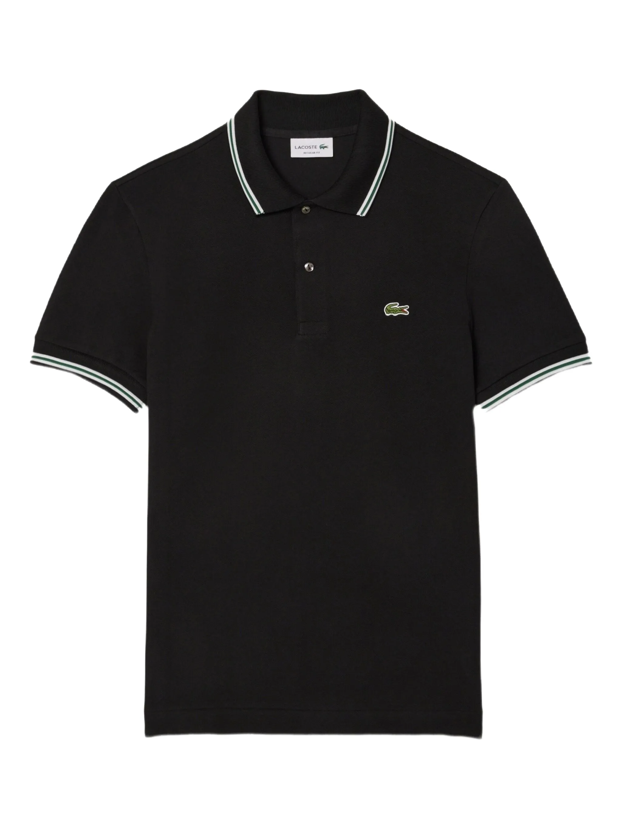 

Рубашка поло с вышитым логотипом Lacoste, черный