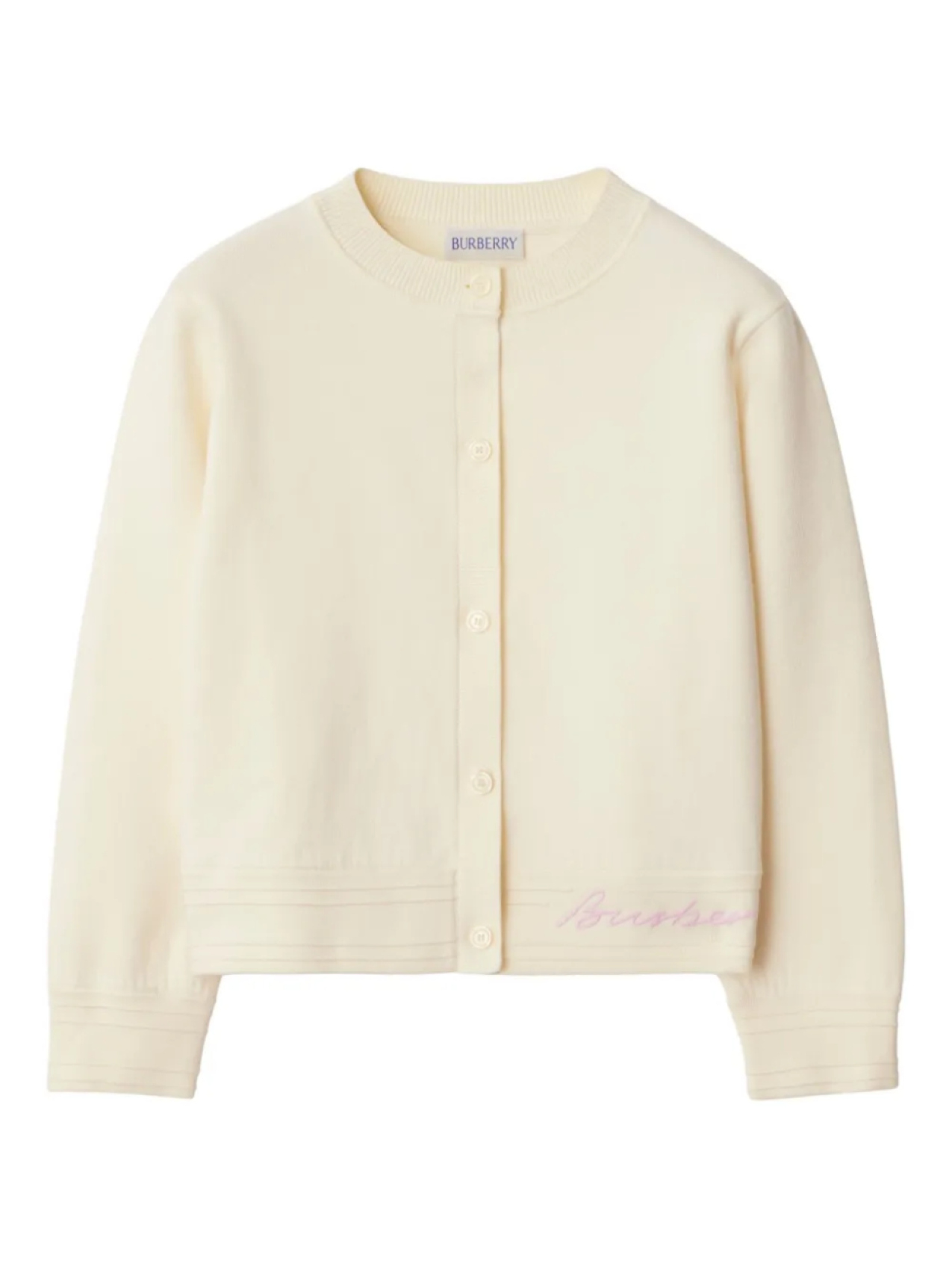 

Burberry Kids кардиган на пуговицах, белый