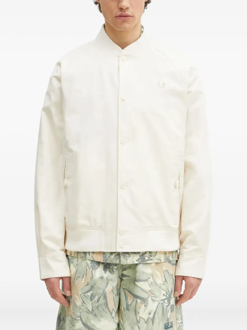

Куртка-рубашка с вышитым логотипом Fred Perry, белый