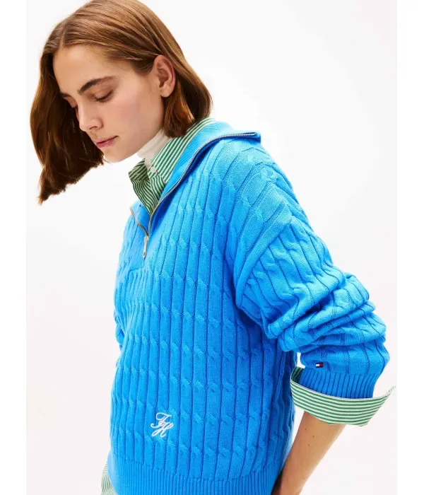 Свитер relaxed fit Tommy Hilfiger, синий — фото 4
