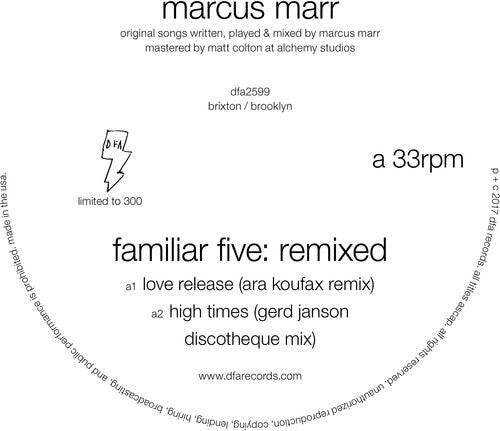 

Виниловая пластинка Marr, Marcus: Familiar Five: Remixed