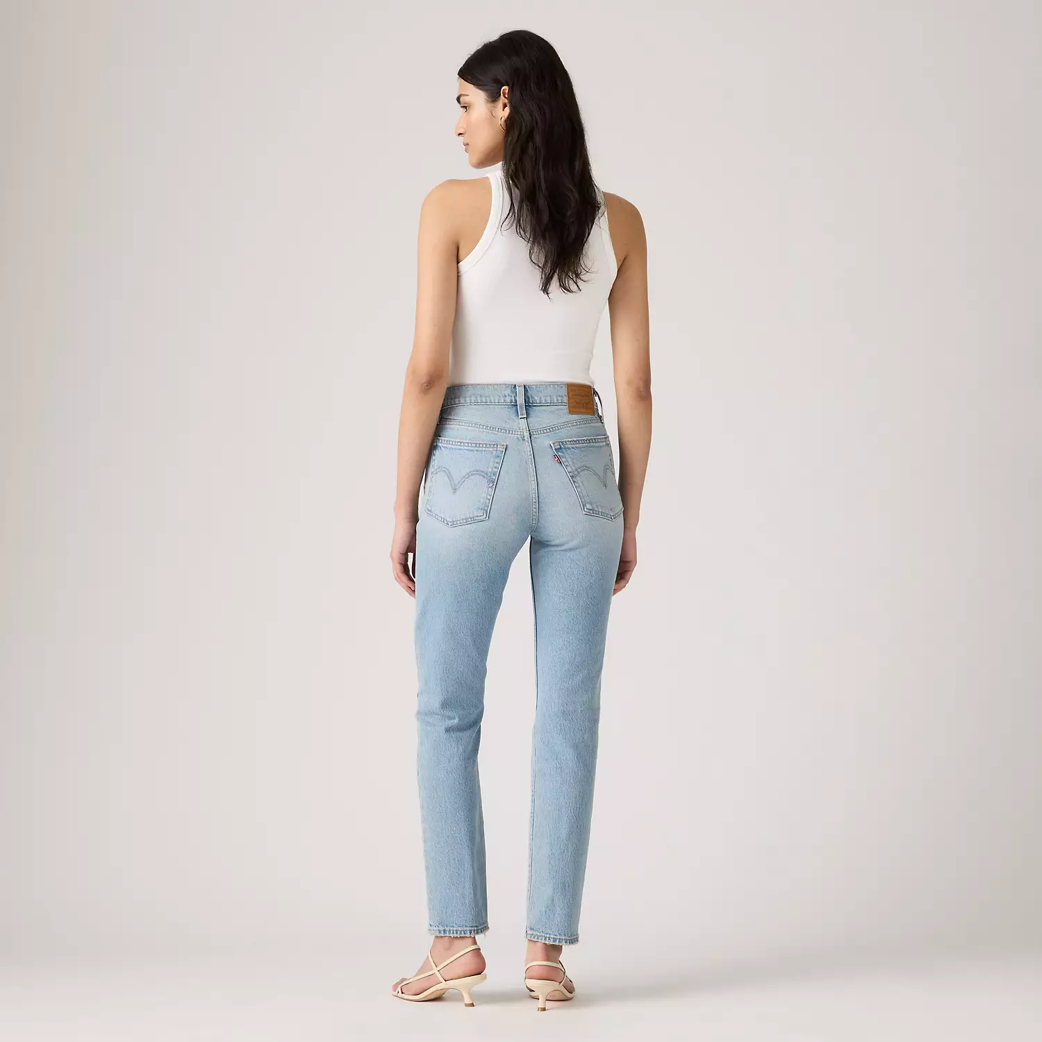 Женские джинсы Wedgie Slim Fit Levi's, цвет First in Line - Light Wash — фото 3