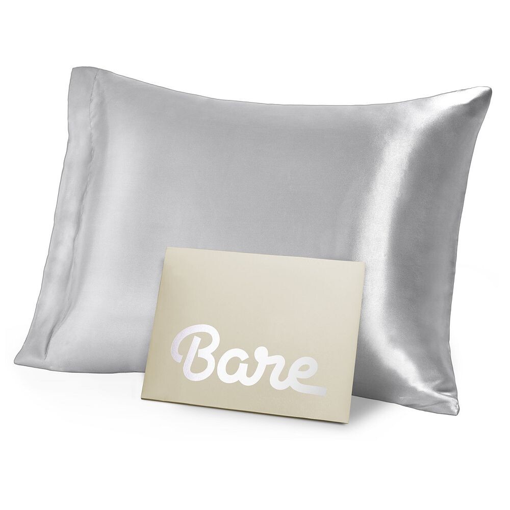 

Наволочка из шелкового шелка Mulberry с застежкой-молнией Bare Home, цвет Silver