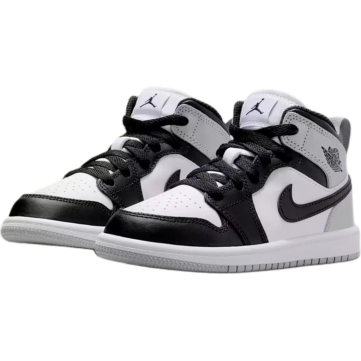 Jordan Air 1 Abrasion Resistant Mid top детские баскетбольные кроссовки White Black для детей 3-7 лет — фото 4