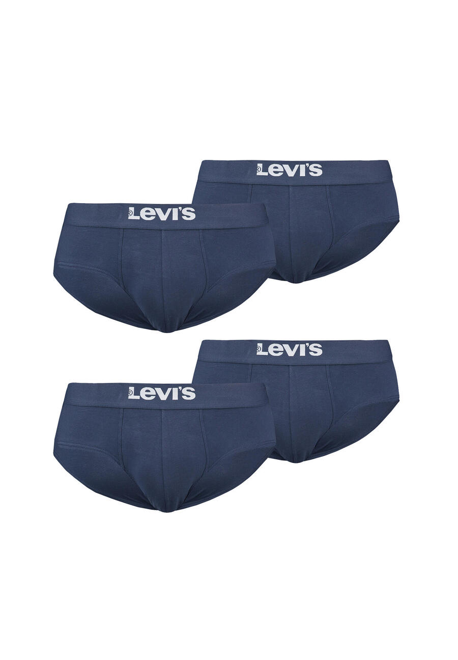 

БОКСЕРЫ, 4 пары, мужские трусы Levi's Solid Basic, нижнее белье из органического хлопка