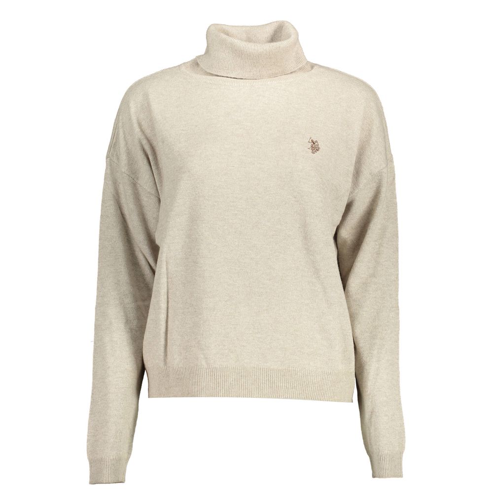 Бежевый шерстяной женский свитер U.S. Polo Assn.