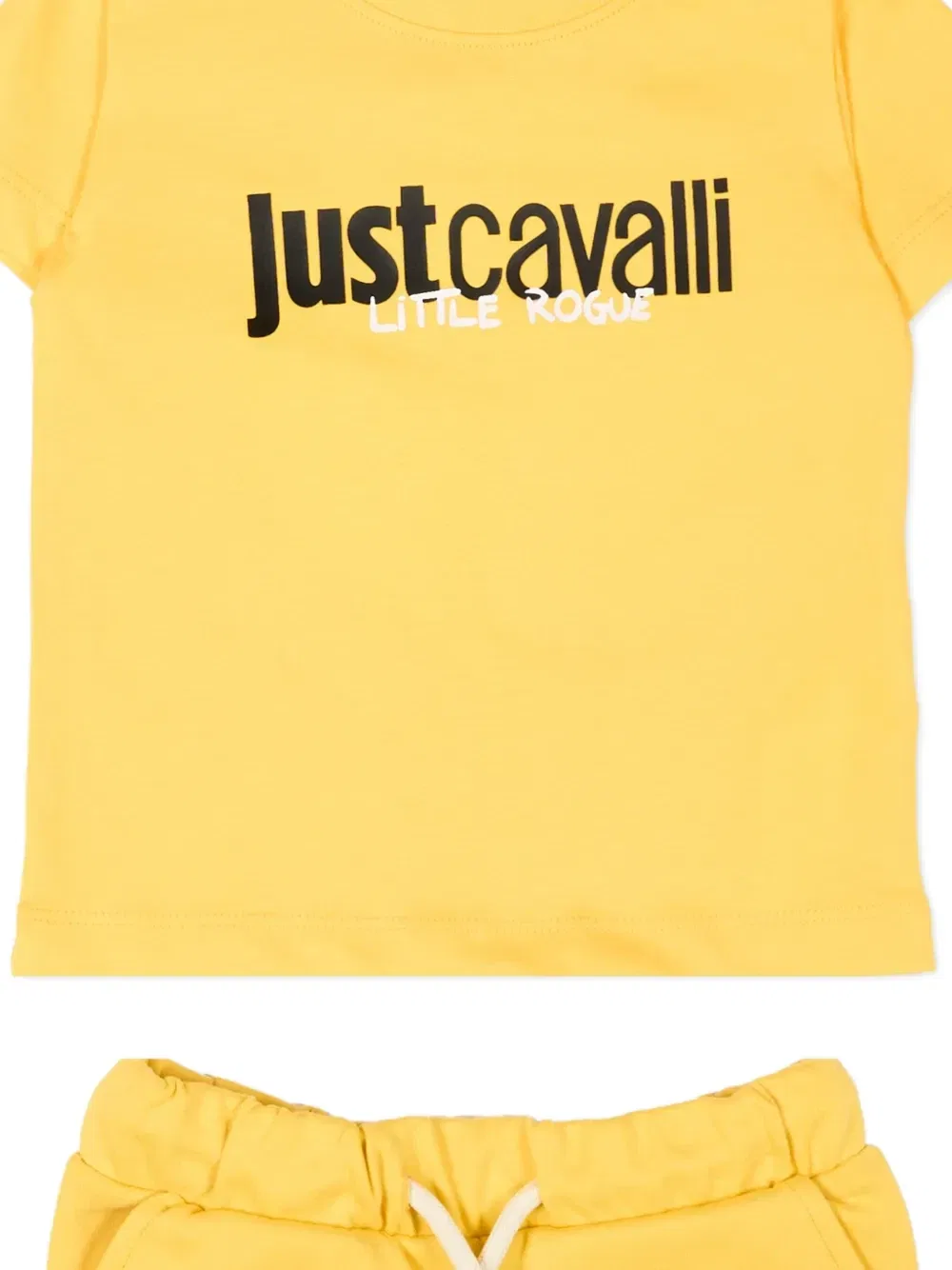Комплект из футболки и шорт с логотипом Just Cavalli Kids, желтый — фото 3