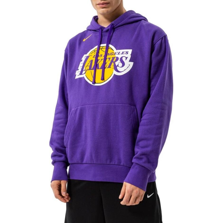 Толстовка с капюшоном из флиса NBA Los Angeles Lakers Nike, фиолетовый — фото 3