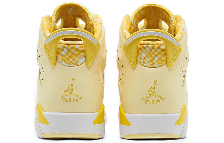 Кроссовки (GS) Air Jordan 6 Retro 'Citron Tint', желтый — фото 4