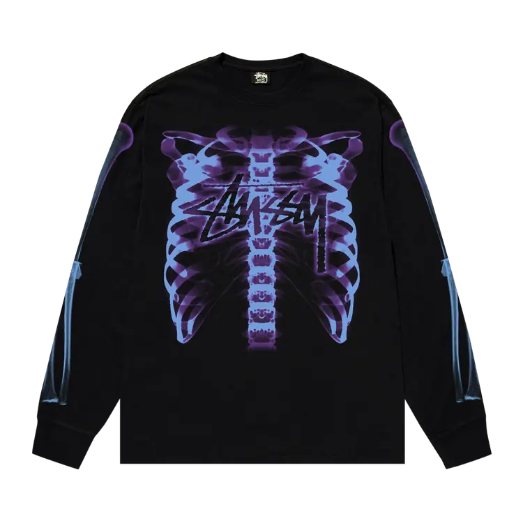 

Футболка Stussy Rib Cage 3M Long-Sleeve 'Black', черный