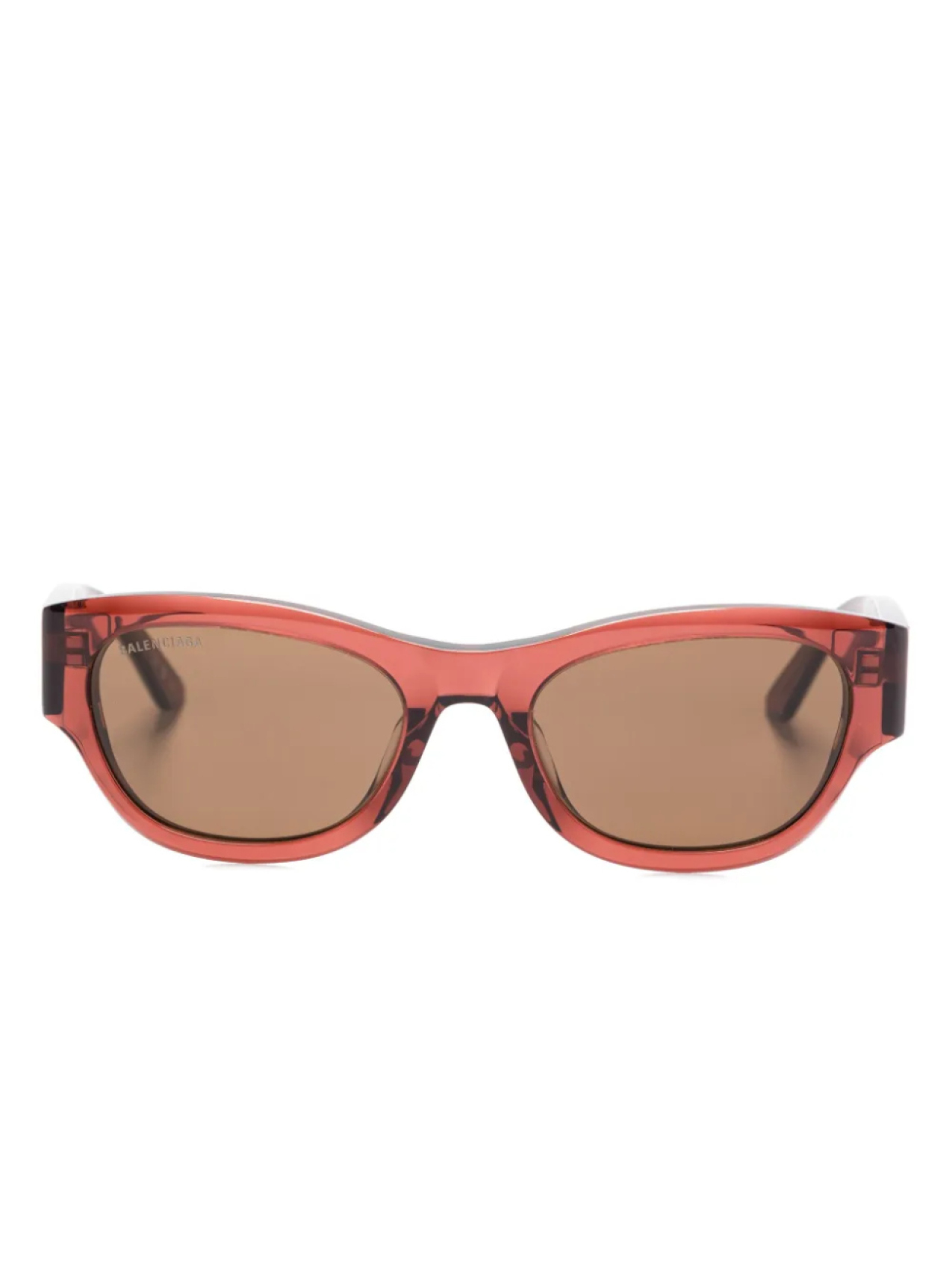 

Солнцезащитные очки в квадратной оправе Balenciaga Eyewear, коричневый