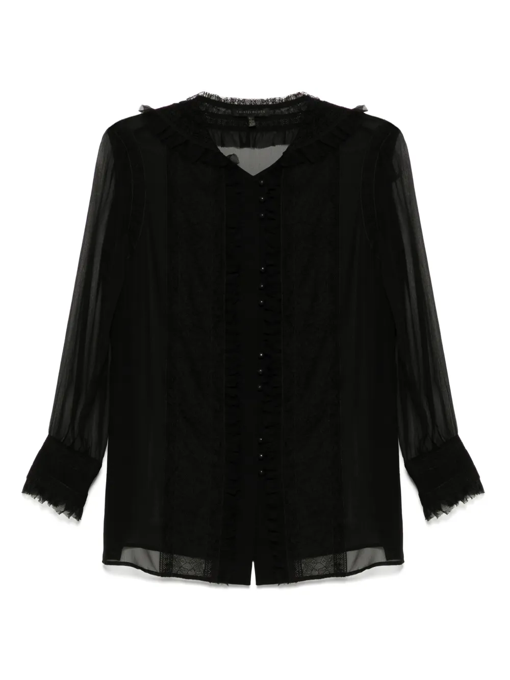 

Кружевная рубашка из органзы SHIATZY CHEN, черный