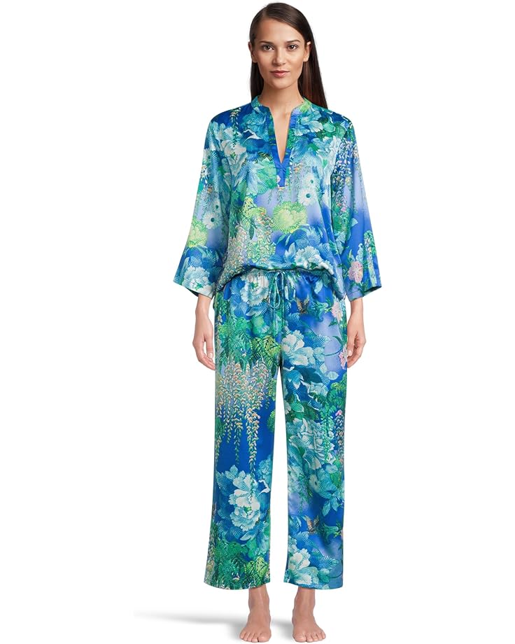 

Пижама N by Natori Wisteria Garden Pajama Set, цвет Blue/Green
