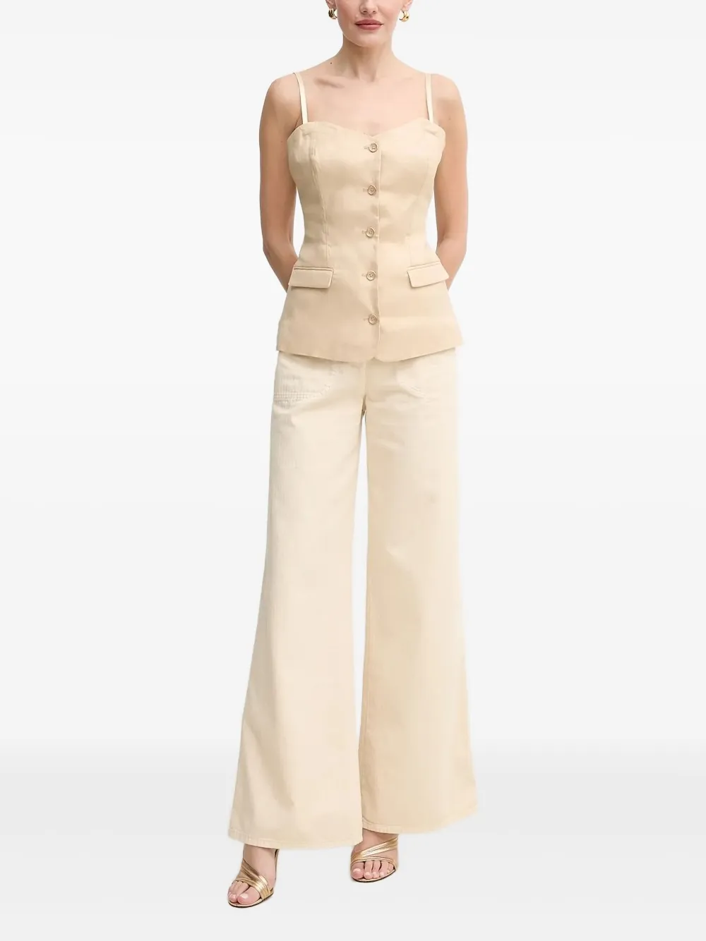 

Топ на пуговицах Guess Usa, нейтральный