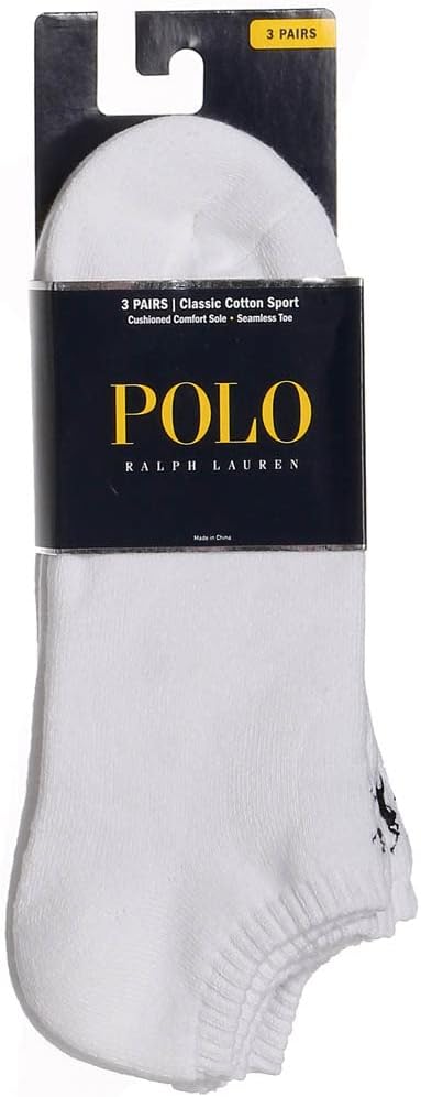 Классические низкие спортивные носки, 3 пары POLO RALPH LAUREN, White — фото 2