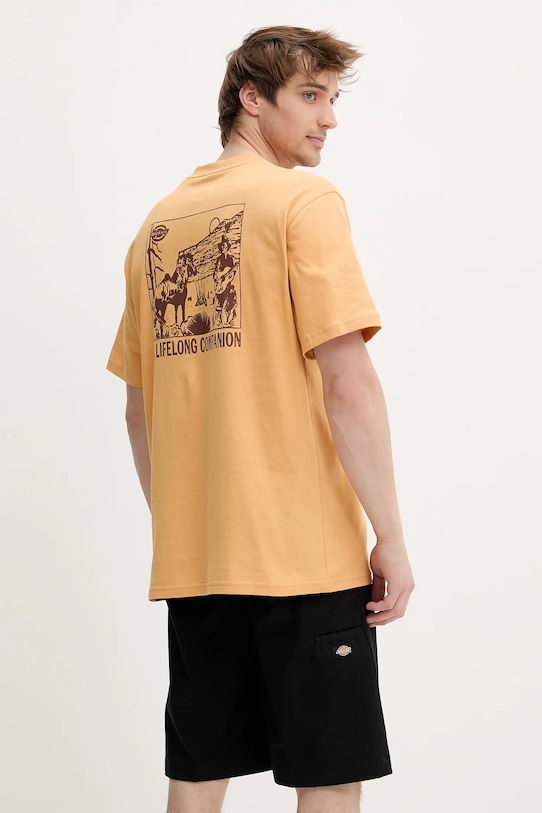 

Хлопковая футболка Dickies, желтый