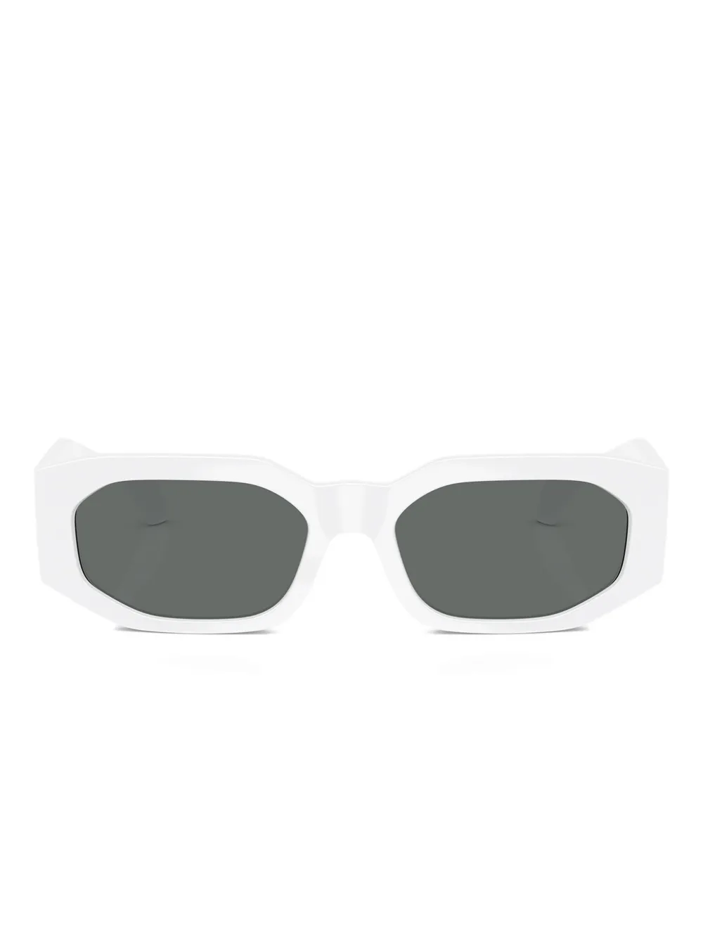 

Солнцезащитные очки в геометричной оправе Versace Eyewear, белый