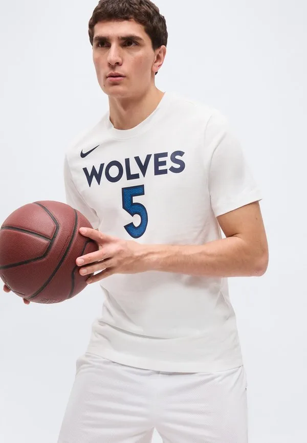 Футболка nba minnesota timberwolves, клубная одежда энтони эдвардса Nike Performance, White — фото 4