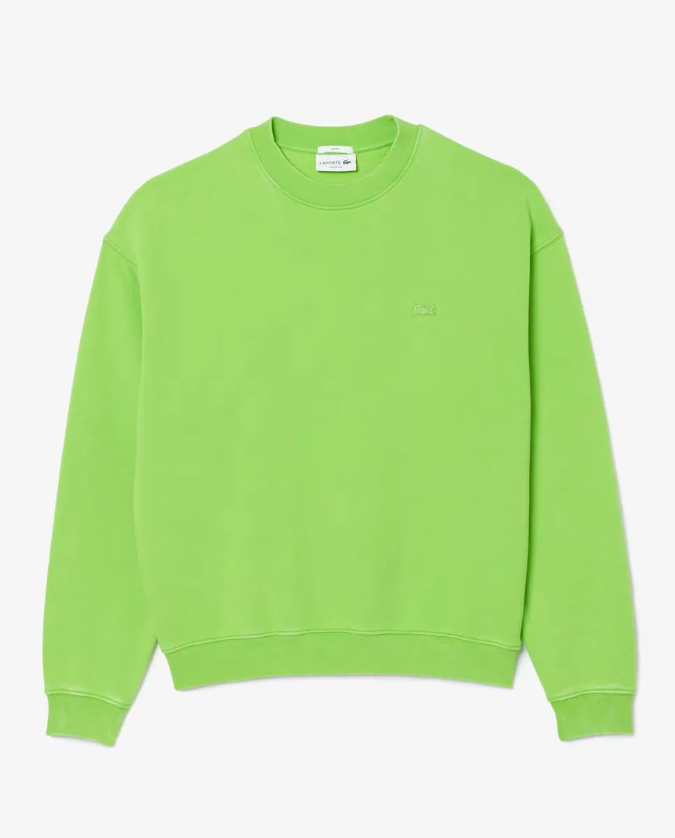 

Толстовка свободного кроя унисекс с эффектом стирки Lacoste, зеленый