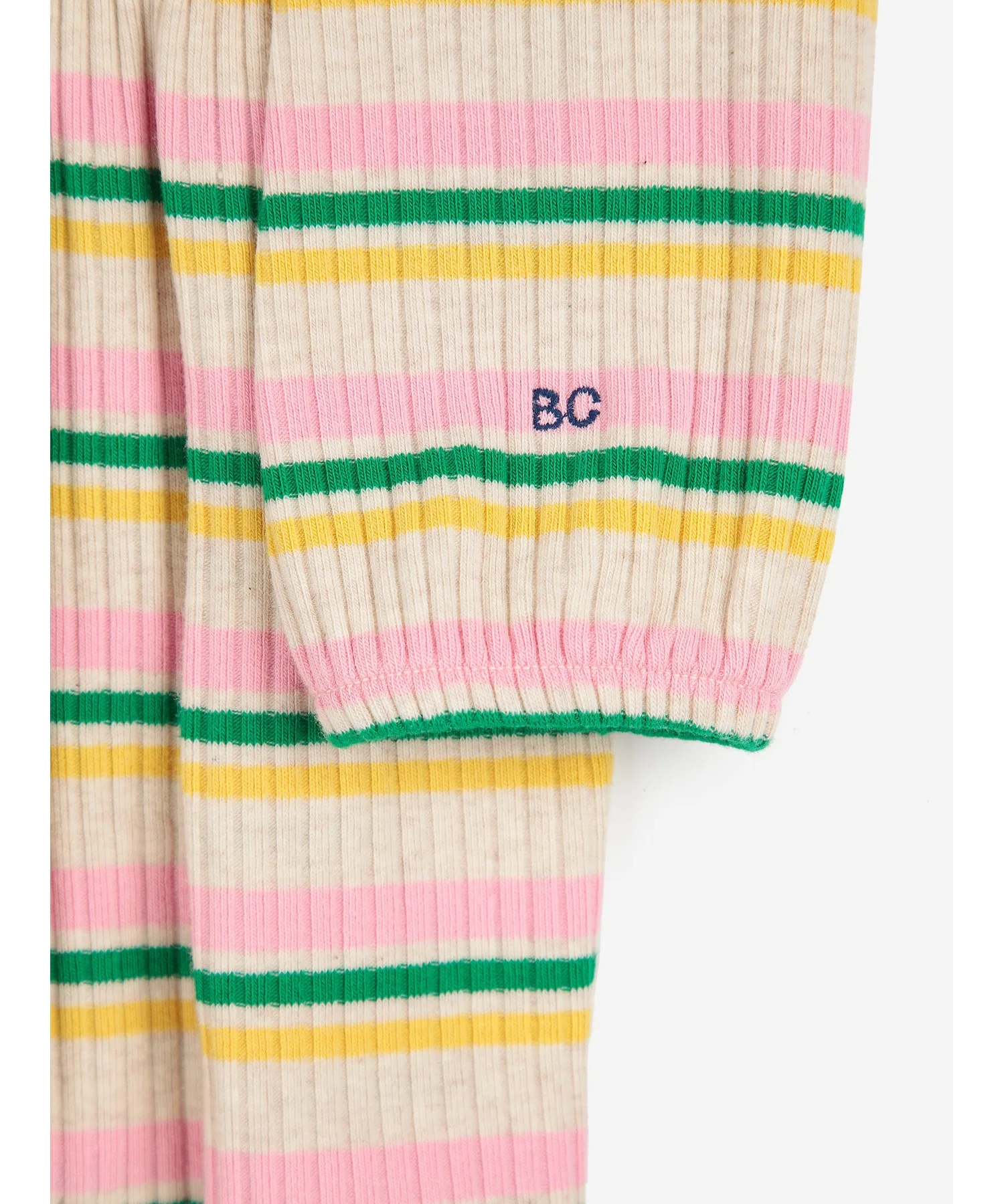 Детское платье полосками с вышивкой Bobo Choses Striped Dress разноцветное — фото 4