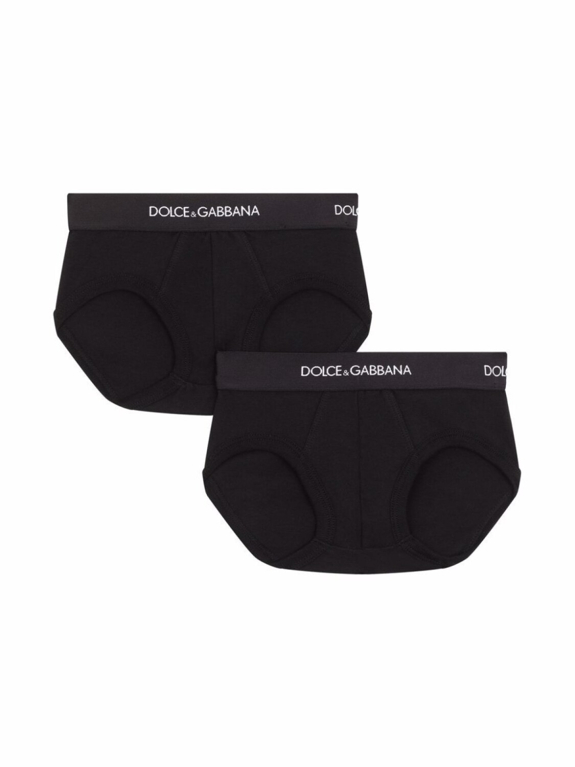 

Dolce & Gabbana Kids комплект из двух боксеров с логотипом, черный