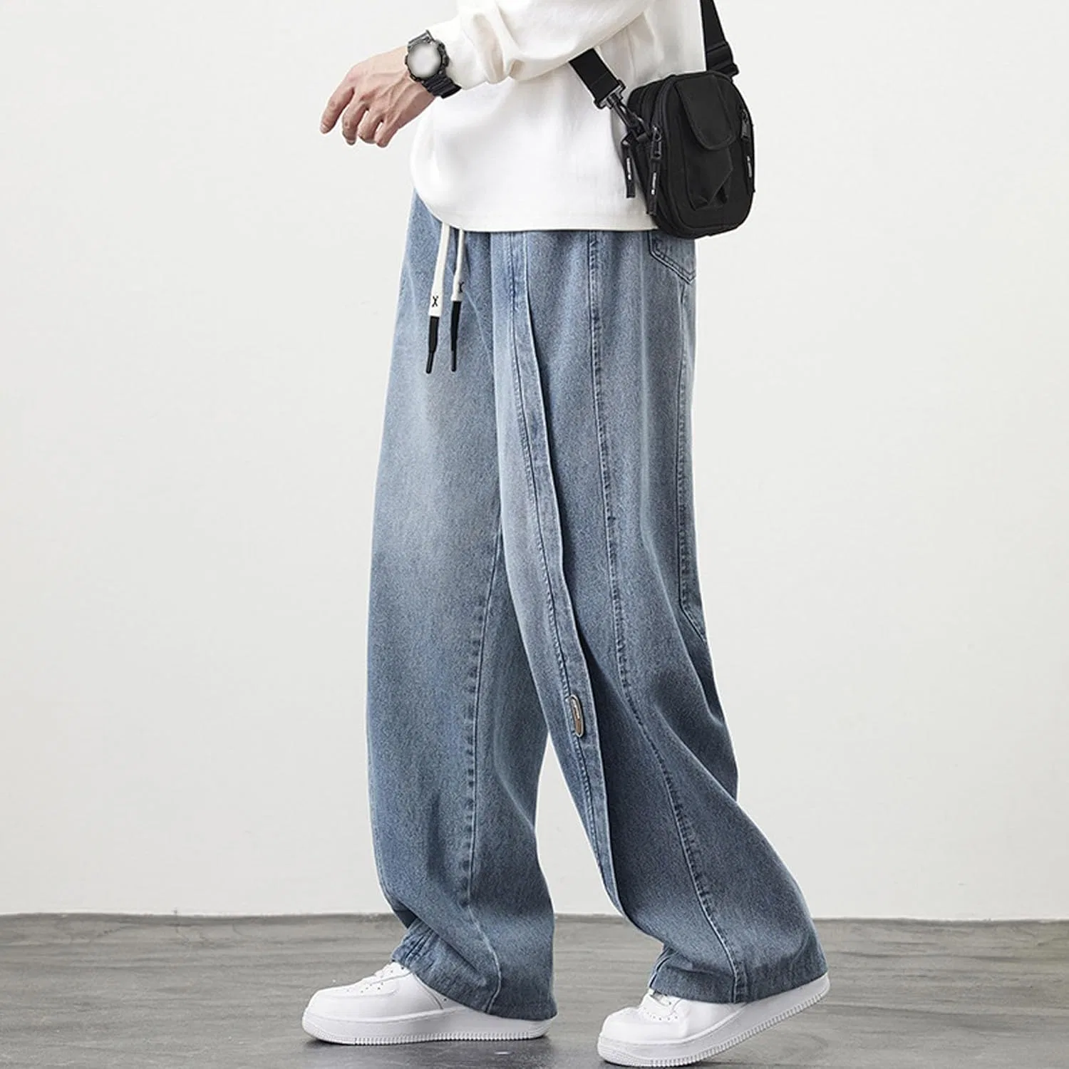 Джинсы свободные Men's Hip Hop Jean, синий — фото 2