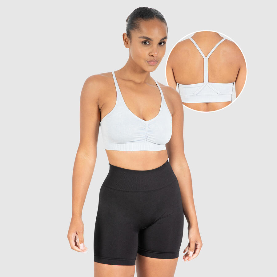 

SMILODOX Женский спортивный бюстгальтер Batik Scrunch Icon светло-голубой