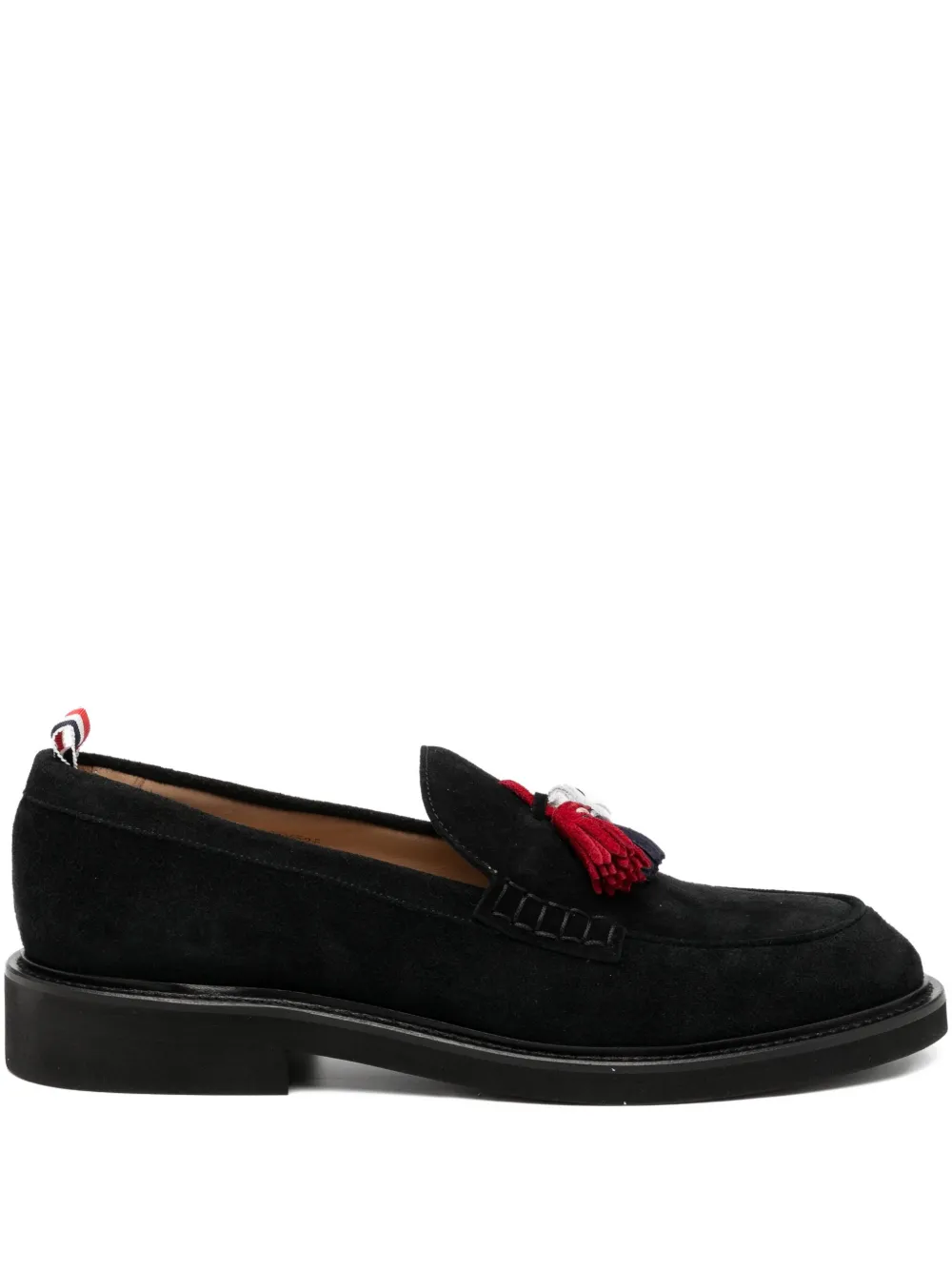 

Кожаные мокасины THOM BROWNE, черный