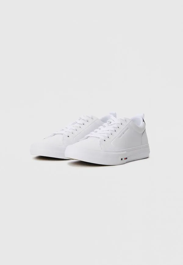 Контрастная подошва, тисненая кожа, кроссовки Tommy Hilfiger, White — фото 2