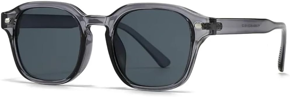 

Солнцезащитные очки с защитой UV400 | Маленькая оправа в стиле панк с заклепками | Для женщин и мужчин | Для занятий спортом на открытом воздухе и вождения DSVIGF, Gray Black