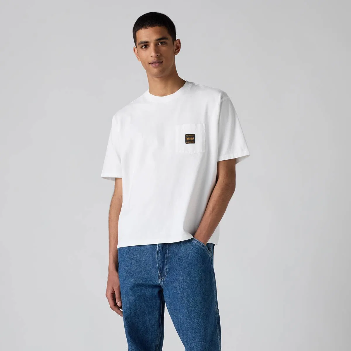 Рабочая футболка с коротким рукавом и карманом Levi's, Bright White - White — фото 3