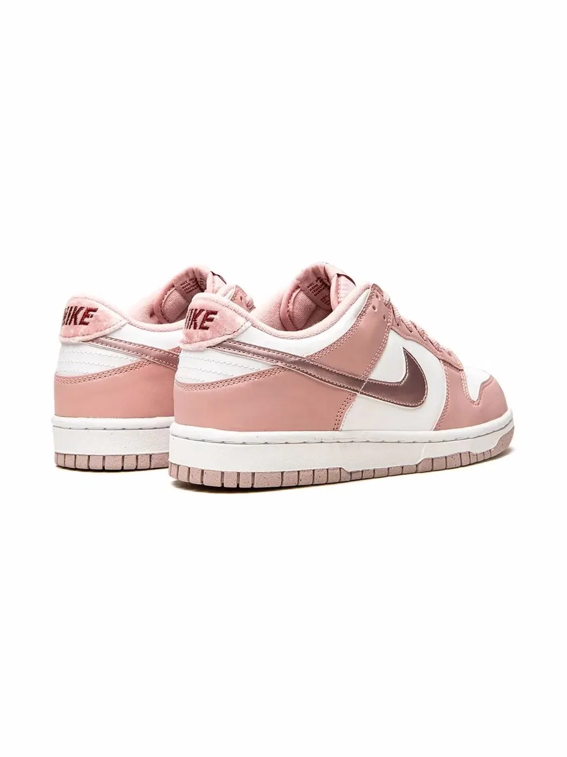 Детские кроссовки для девочек с принтом Swoosh Dunk Low Nike, Pink Velvet — фото 3