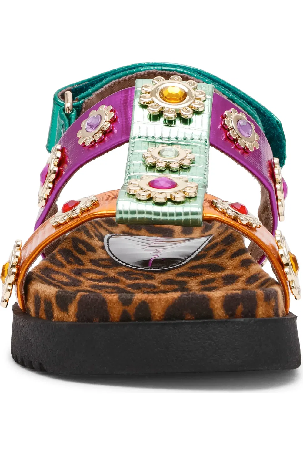 Детские сандалии на липучке с блестками Madox Betsey Johnson, Metallic Multi — фото 4