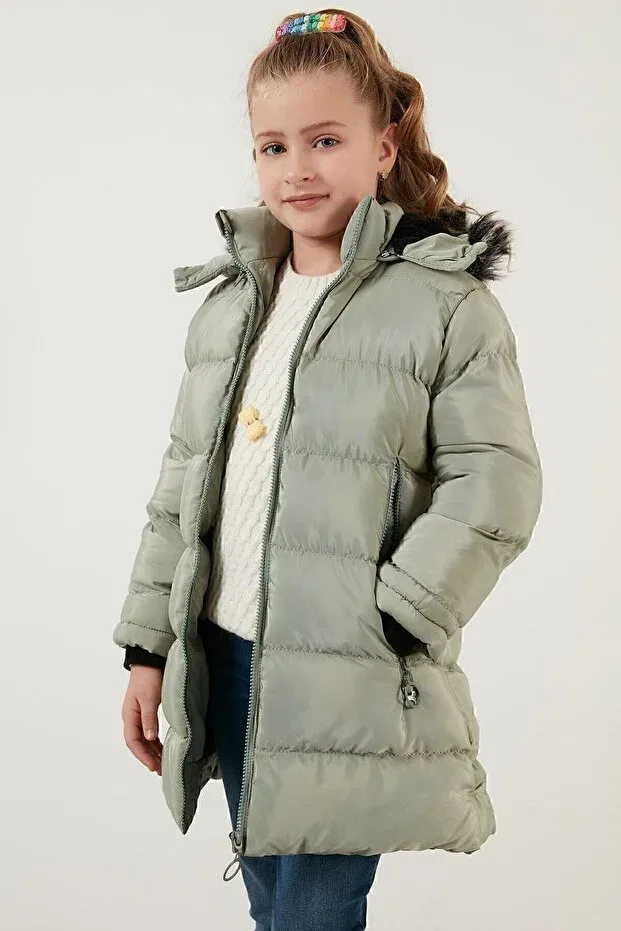 Детское пальто для девочек с длинным рукавом Lela, Mint — фото 3
