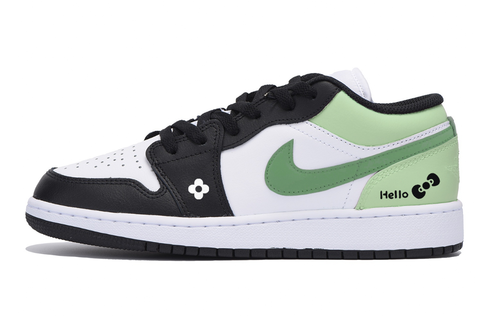 

Детские кроссовки для скейтбординга Air 1 LOW Top для подростков Jordan, белый/зеленый