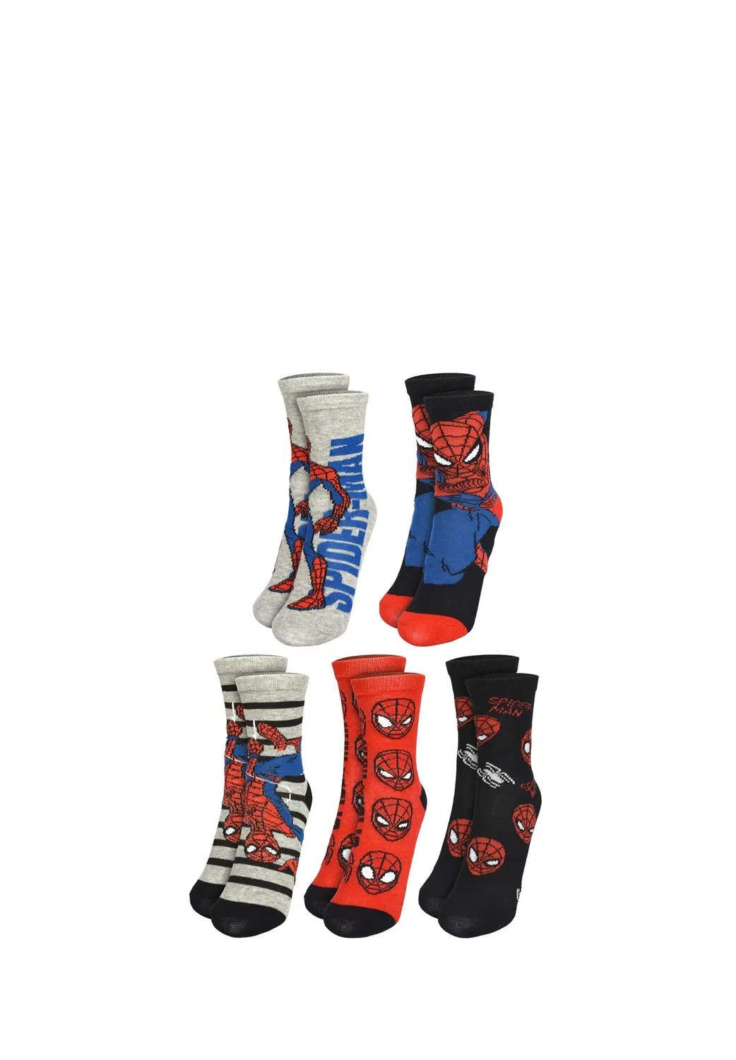 5Er pack marvel spiderman socken söckchen kindersocken - socks Disney, Mehrfarbig — фото 4