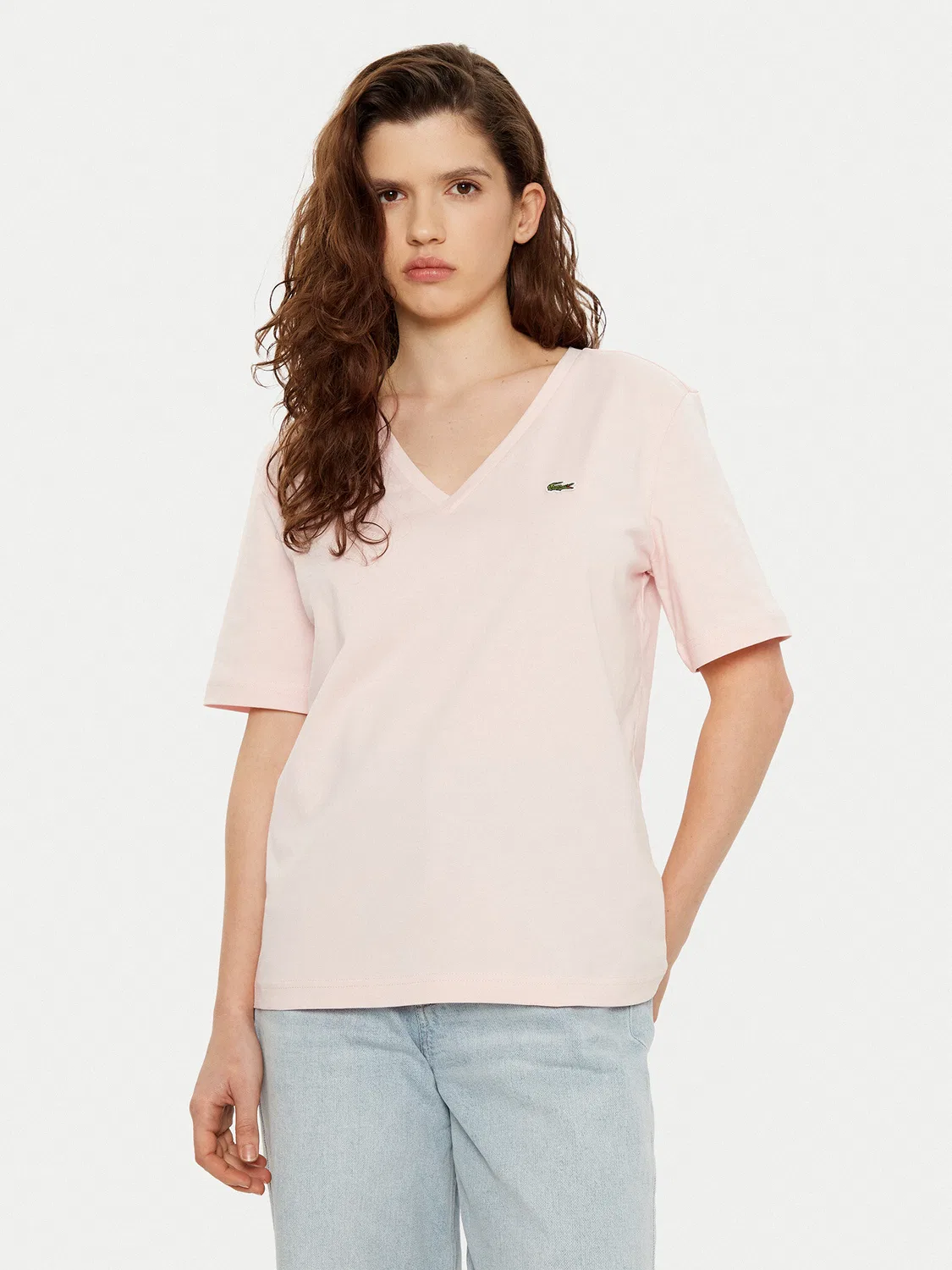Женская футболка стандартного кроя Lacoste, розовый