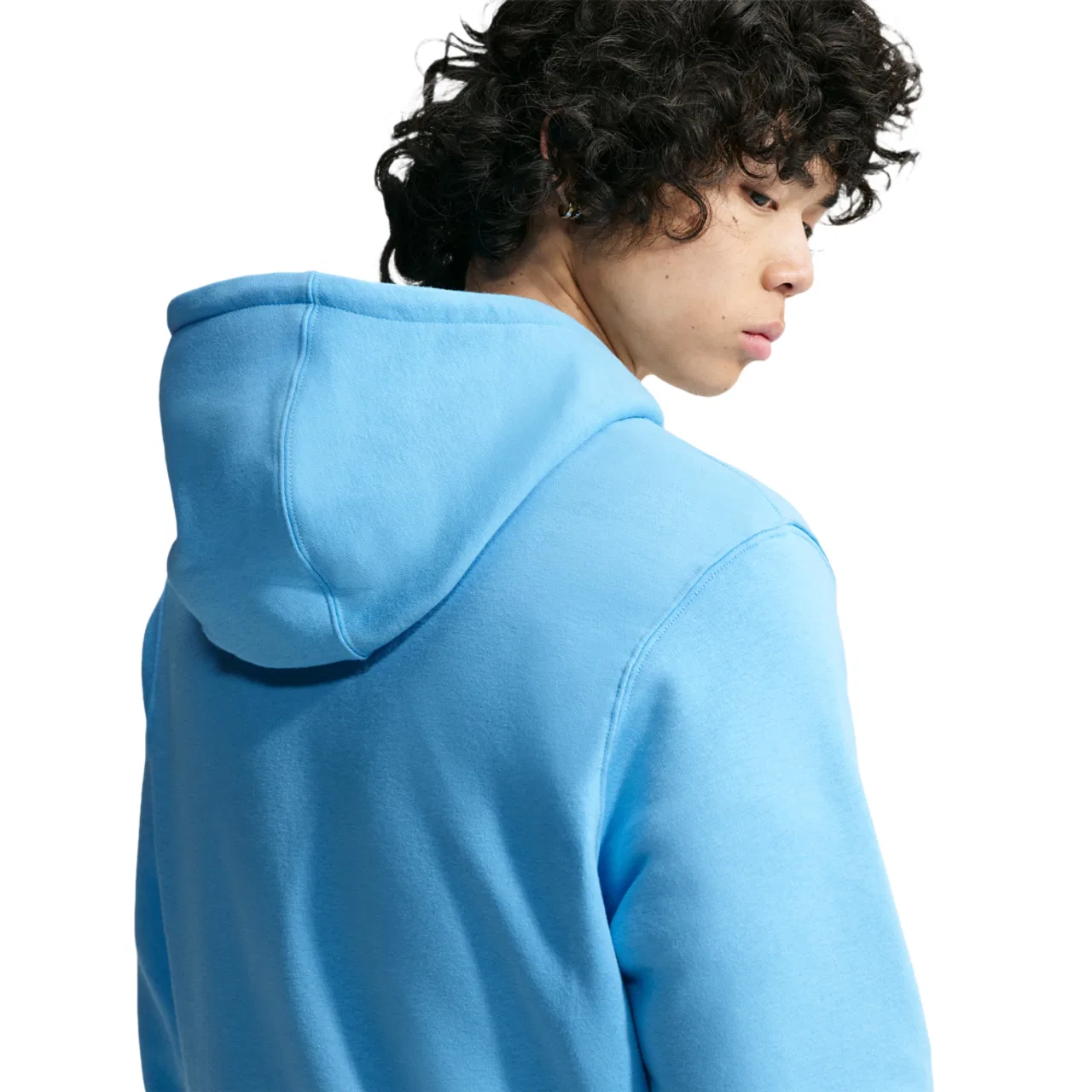Мужское худи Nike Club Pullover, цвет White/Football Blue/Football Blue — фото 2