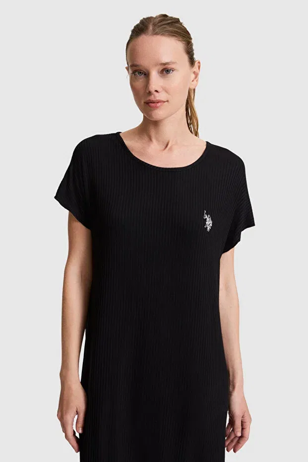 Женская пижама с коротким рукавом U.S. Polo Assn., Black — фото 2