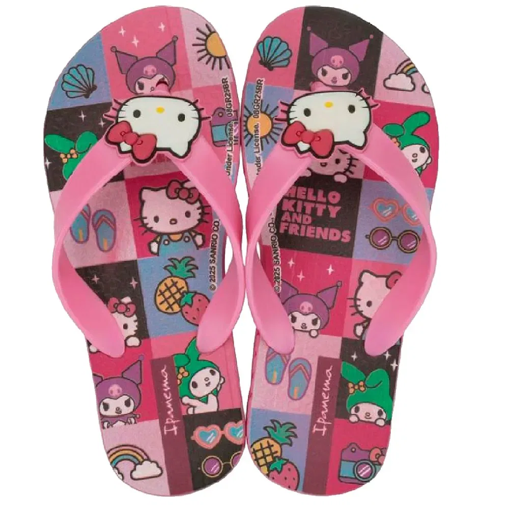 Детские шлепанцы для девочек Hello Kitty Funny Ipanema, Pink — фото 3