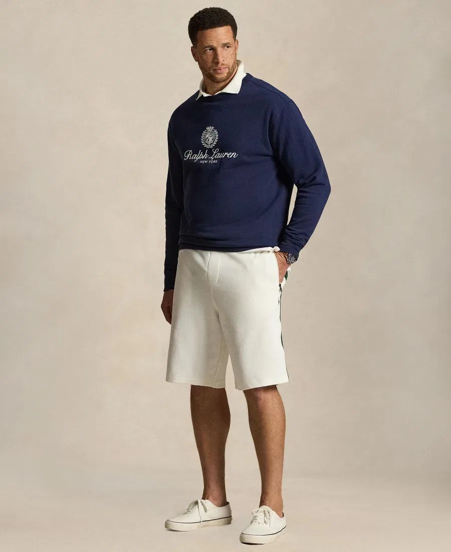 Мужские шорты регулярной посадки двойного трикотажа Polo Ralph Lauren, White — фото 2