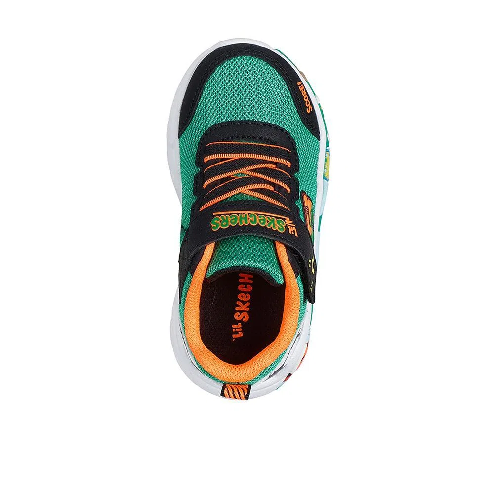 Детские кроссовки с принтом Play Scene Skechers, Green — фото 3