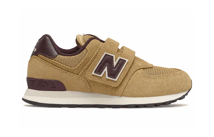Детские кроссовки с амортизацией New Balance PV574BF1, Wide (W), Brown Yellow — фото 3