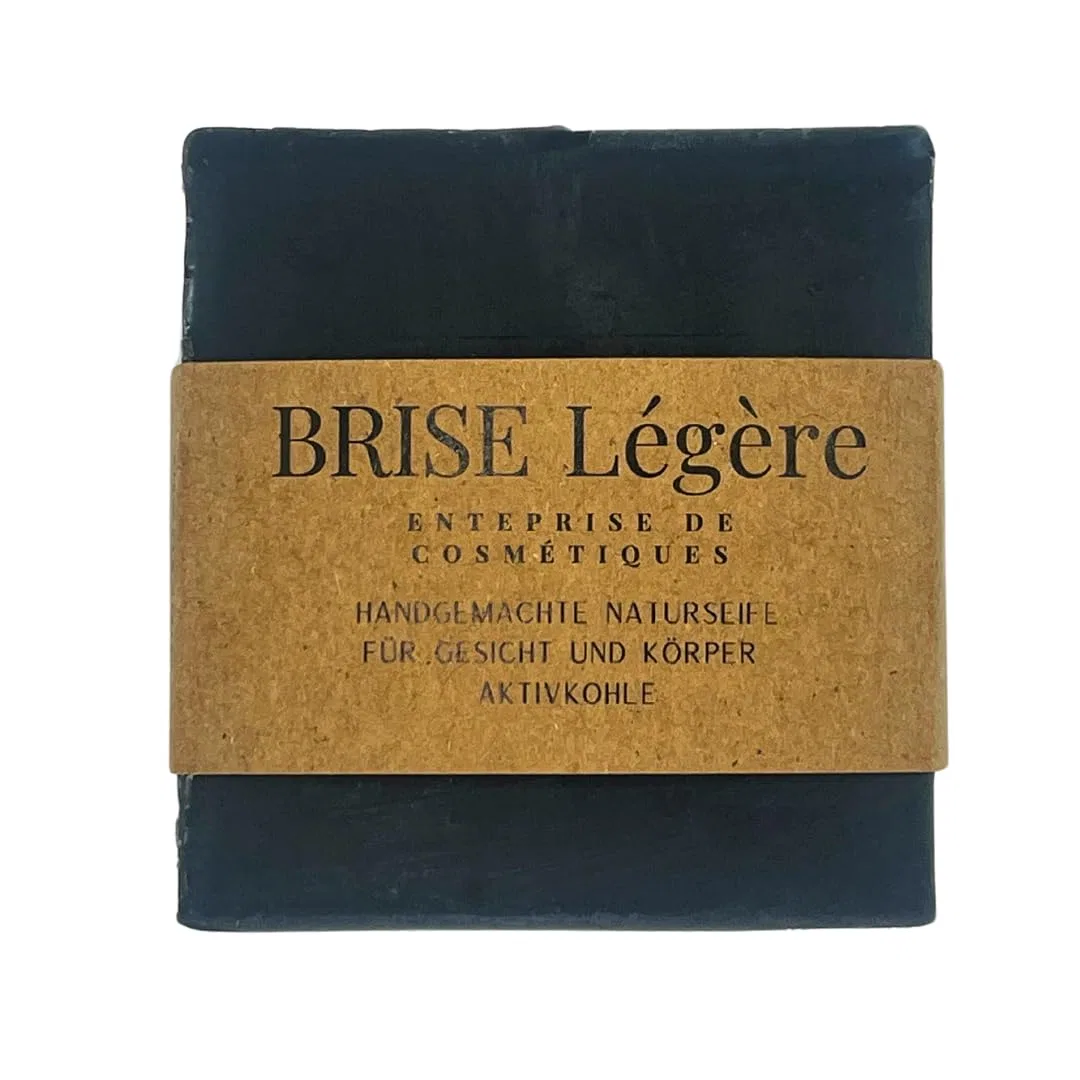 Твердое мыло с активированным углем, Brise Légère, 100 г, Black