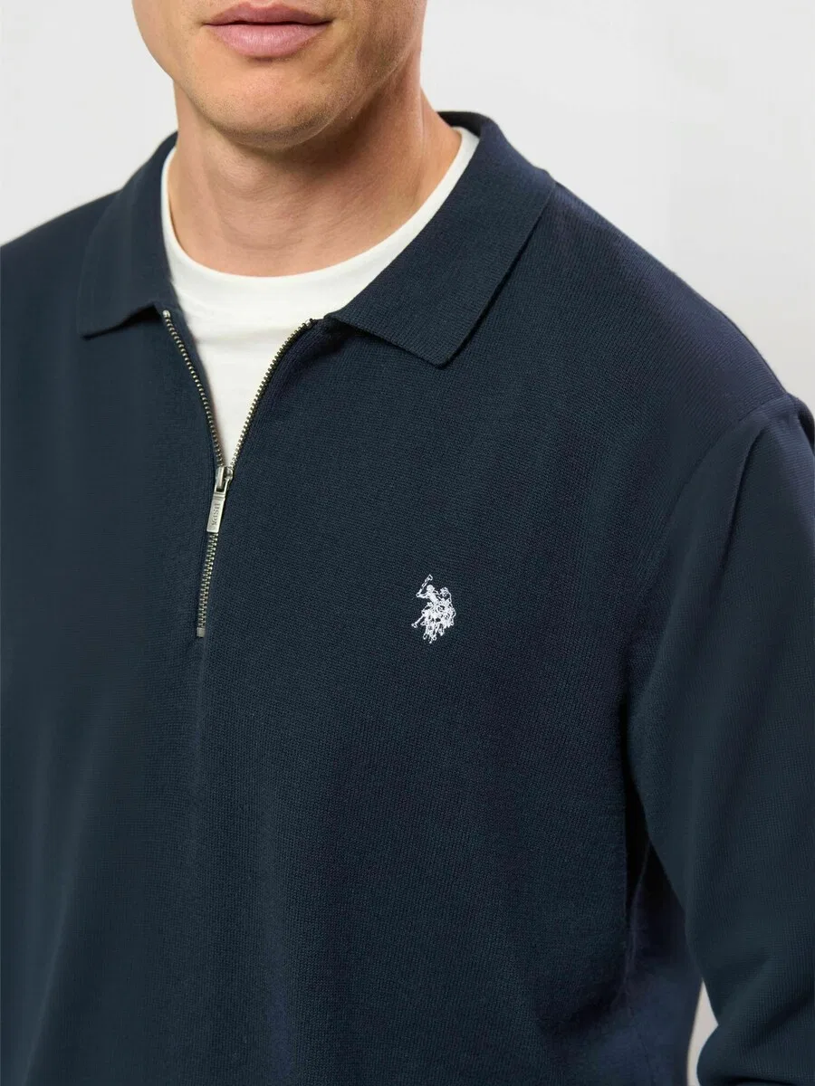 Свитер U.S. POLO ASSN. 'UMSanka' сапфирового цвета — фото 4